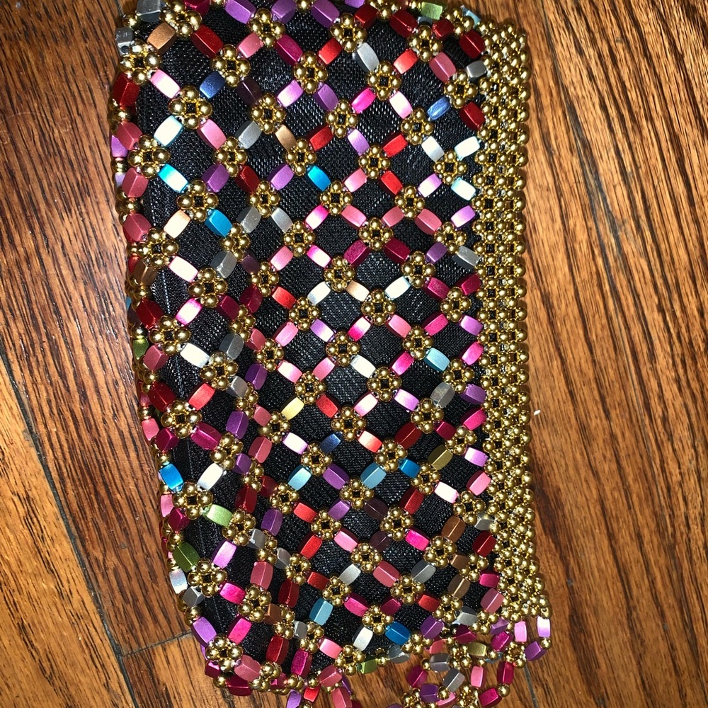 Girls beaded elegant dress up bag church wedding